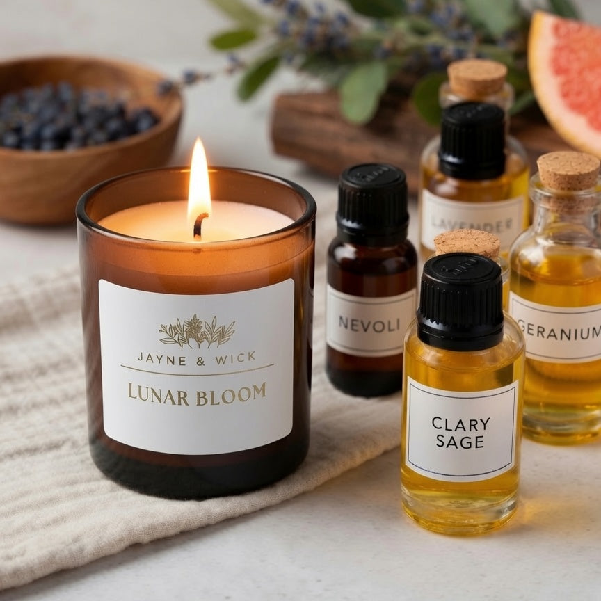 Lunar Bloom - Calming Floral Herbal Candle